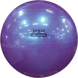 ニシスポーツ NISHI ノンバーストVボール 75 NT5874C メタリックパープル トレーニング 体幹 ストレングス インナーマッスル バランスボール｜esports