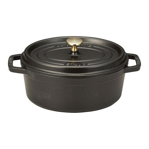 ストウブ staub ピコ・ココット オーバル 23cm 40500-231 ブラック 両手鍋 ホー...