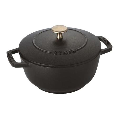 ストウブ staub Wa-NABE M 40501-005 ブラック キッチン用品 調理器具 両手...