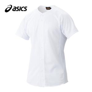 アシックス asics ゴールドステージ スクールゲームシャツ BAS001 01 ホワイト メンズ 半袖 Tシャツ ベースボール ソフトボール ユニフォーム 練習着｜esports