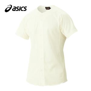 アシックス asics ゴールドステージ スクールゲームシャツ BAS001 02 オフホワイト メンズ 半袖 Tシャツ ベースボール ソフトボール ユニフォーム 練習着｜esports