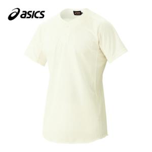 アシックス asics ゴールドステージ スクールゲームシャツ BAS003 02 オフホワイト メンズ 半袖 Tシャツ ベースボール ソフトボール ユニフォーム 練習着｜esports