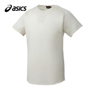アシックス asics ゴールドステージ スクールゲームシャツ BAS003 02B アイボリーB メンズ 半袖 Tシャツ ベースボール ソフトボール ユニフォーム 練習着｜esports
