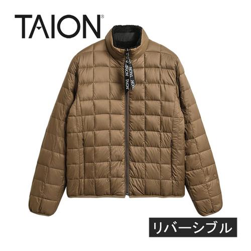 タイオン TAION ダウン×ボアリバーシブルダウンジャケット TAION-R102MB ライトブラ...