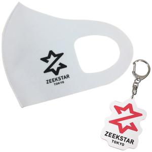 ジークスター東京 ZEEKSTAR TOKYO ロゴマスク ホワイト ZK033 ＆ ロゴクリアキーホルダー クリア ZK004 計2点セット ハンドボール 応援 観戦 ファングッズ