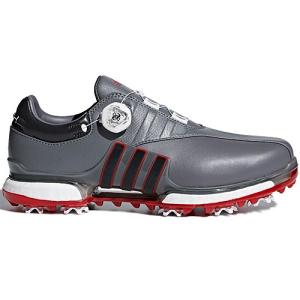 アディダス（adidas） メンズ ゴルフシューズ ツアー360 EQT ボア グレーフォー/ユーティリティーブラック/スカーレット F33731 GY/BK ソフトスパイクシューズ