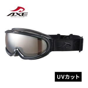 アックス AXE 広角視野モデル スノーゴーグル UVカット AX888-WMD BK シャイニーブラック メンズ スキー スノーボード スノボ ヘルメット対応 眼鏡対応 ゴーグル｜esports