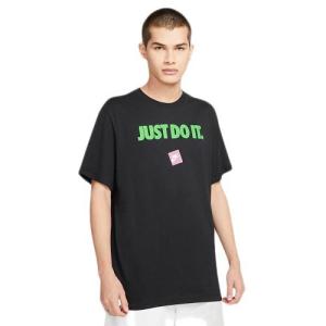 ナイキ メンズ レディース 半袖 NSW JDI 12 MONTH S/S Tシャツ ブラック/ミーングリーン DB6474 010 トップス カジュアル スポーツ ハーフスリーブ