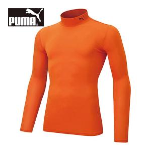 プーマ PUMA コンプレッション モックネック LS シャツ 656331 08 ゴールデンポピー メンズ レディース サッカー 長袖 アンダーシャツ インナー トップス｜esports