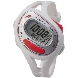 ソーマ SOMA ランワン 50 DWJ23-0003 ホワイト/レッド runアクセサリー ランニングウォッチ スポーツウォッチ 腕時計 ランニング マラソン ジョギング｜esports