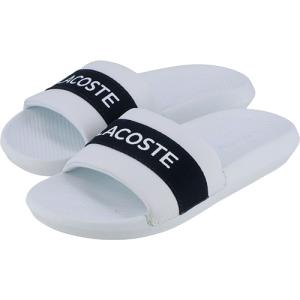 ラコステ レディース サンダル CROCO SLIDE 0721 1 ホワイト×ネイビー CF00111 042 シャワーサンダル スポーツ トレーニング カジュアル