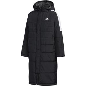 アディダス（adidas） キッズ MH コート ブラック/ホワイト FYQ40 EC9237 アウター ジュニア ロングパデッドコート ジャケット フード付