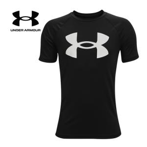 アンダーアーマー UNDER ARMOUR テック ビッグロゴ ショートスリーブ 1363283 001 ブラック/ホワイト キッズ 半袖 Tシャツ トップス スポーツ UA｜esports