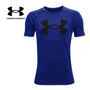 アンダーアーマー UNDER ARMOUR テック ビッグロゴ ショートスリーブ 1363283 400 ロイヤル/ブラック キッズ 半袖 Tシャツ トップス スポーツ UA｜esports