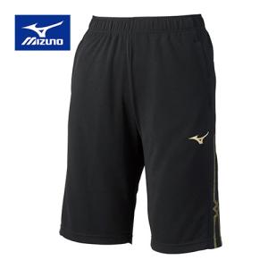 ミズノ MIZUNO ウォームアップハーフパンツ 32MD0111 09 ブラック×ゴールド メンズ レディース トレーニングウェア スポーツウェア ジャージ 短パン｜esports