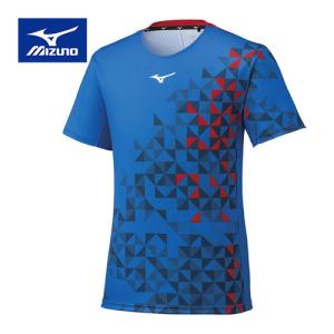 ミズノ MIZUNO ゲームシャツ 62JA1501 22 フレンチブルー メンズ レディース テニス 半袖 Tシャツ トップス 試合 ゲームウェア  テニスウェア｜esports