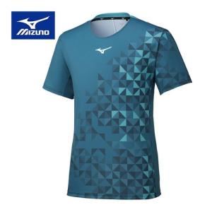 ミズノ MIZUNO ゲームシャツ 62JA1501 38 ディープグリーン メンズ レディース テニス 半袖 Tシャツ トップス 試合 ゲームウェア  テニスウェア｜esports