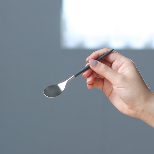 【Cutipol】MIO ティースプーン ブラック / シルバー スプーン CT-MIO-F-11 ...