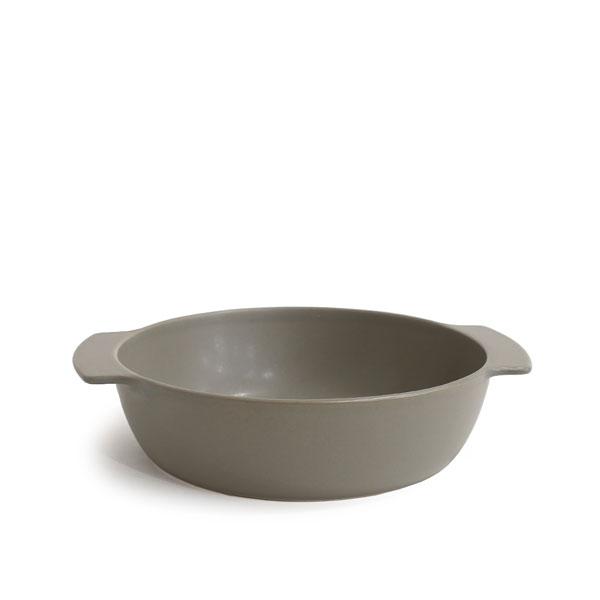 【ARITA JIKI】 pot dish (M) gray 耐熱皿 有田焼 29538