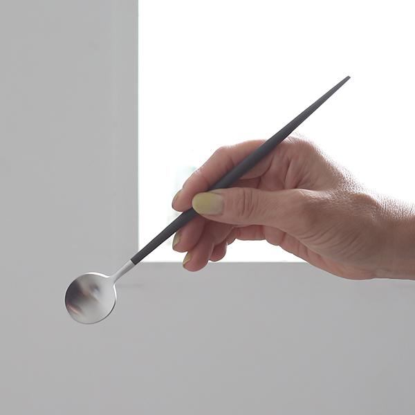【Cutipol】GOA ロングドリンクスプーン(ブラックシルバー) CT-GO-26-F カトラリ...