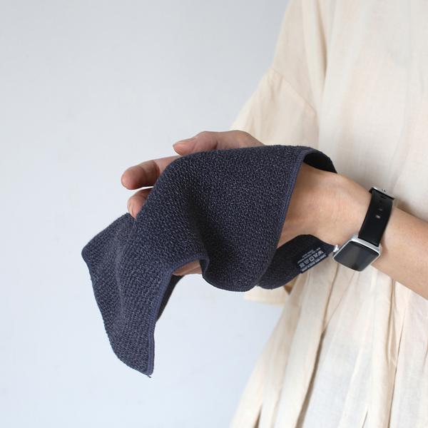 【kontex】Lana（ラーナ）ハンカチ 24×24 ネイビー 今治タオル 33292