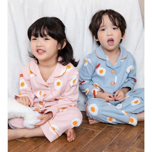 パジャマ 子供服 キッズ 秋冬用 前開き半袖 長袖 ルームウェア パジャマセット 前開き秋 冬コット...