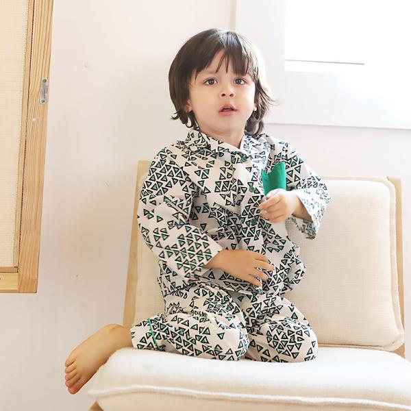 子供パジャマ 上下セット パジャマ 長袖 女の子 男の子前開きルームウェア 暈し染め色  部屋着 寝...