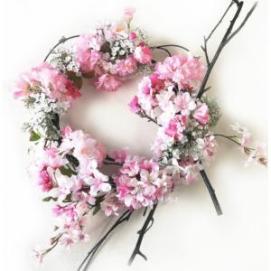 春の花束リース♡ハンドメイドリース さくら満開 春のリース 手作りハンドメイドリース che-16 : エッセンス