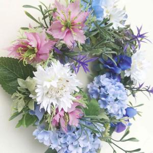 紫陽花(あじさい)リース 初夏から夏の爽やか可...の詳細画像3