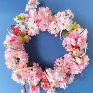 さくら満開 春のリース 手作りハンドメイドリース che-16 : エッセンス