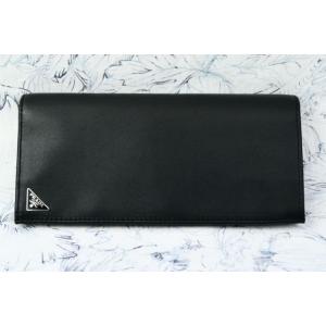 PRADA ブラック 二つ折り財布 サフィアーノレザー lo Brandol / PRADA プラダ 長財布 サフィアーノ レザー ウォレット