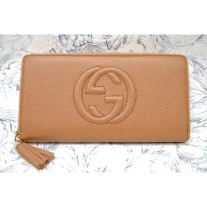 グッチ 長財布 GUCCI 598187 SOHO CELLARIUS SPECIAL PRODUCTION ソーホー ラウンドファスナー インターロッキングG レザータッセル 男女兼用 ローズベージュ｜essenceofstyle