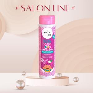 サロンライン SALON LINE キッズ カール ヘア コンディショナー 300ml SOS CACHOS KIDS CONDICIONADOR ブラジルコスメ 子供用 カールヘア用 リンス 父の日｜essenciasshop