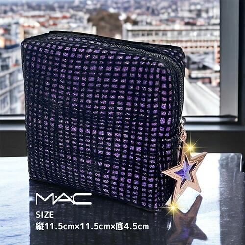 P最大10倍！マック MAC ノベルティコスメポーチ MAC PURPLE POUCH 紫 パープル...