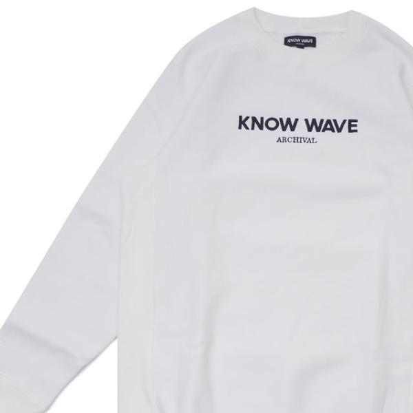 ノーウェーブ Know Wave Archival Crewneck スウェット WHITE ホワイ...