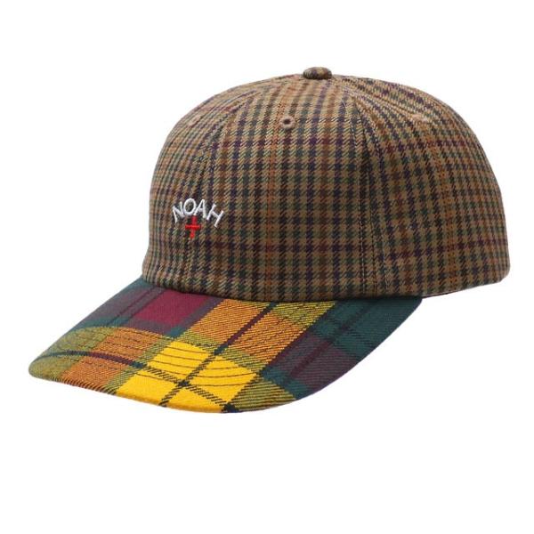 新品 ノア NOAH Two Tone Tartan 6-Panel キャップ TAN COMBO ...
