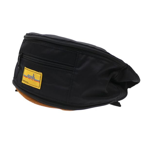 新品 ノア NOAH Tri-Zipper Hip Pack ヒップバッグ ウエストバッグ BLAC...