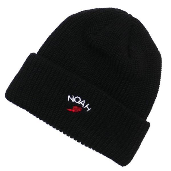 新品 ノア NOAH WINGED FOOT BEANIE ビーニー BLACK ブラック 黒 25...