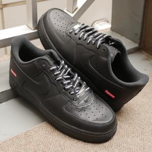 新品 シュプリーム SUPREME x ナイキ NIKE AIR FORCE 1 LOW エアフォース1 BLACK/BLACK CU9225-001 291002685281 フットウェア｜essense