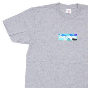 新品 シュプリーム SUPREME x エミリオ・プッチ Emilio Pucci Box Logo Tee ボックスロゴ Tシャツ GRAYxBLUE 200008781145 半袖Tシャツ｜essense