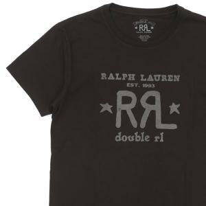 新品 ダブルアールエル Double RL LOGO CREWNECK T-SHIRT Tシャツ FADED BLACK CANVAS ブラック 黒 RALPH LAUREN ラルフローレン RRL 200008787031 半袖Tシャツ｜essense