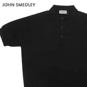 新品 ジョンスメドレー JOHN SMEDLEY MENS SHIRT F/C STAND COLLAR ニット ポロシャツ BLACK ブラック 黒 218000430041 TOPS｜essense