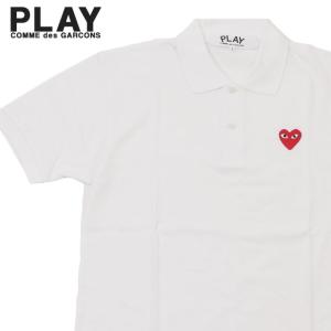 新品 プレイ コムデギャルソン PLAY COMME des GARCONS MENS RED HEART POLO SHIRT ポロシャツ WHITExRED 218000433050 TOPS｜essense