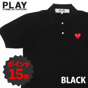 新品 プレイ コムデギャルソン PLAY COMME des GARCONS MENS RED HEART POLO SHIRT ポロシャツ BLACKxRED 218000433053 TOPS｜essense