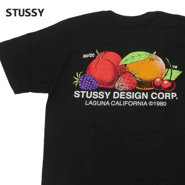 新品 ステューシー STUSSY Fresh Fruit Tee Tシャツ BLACK ブラック 黒...