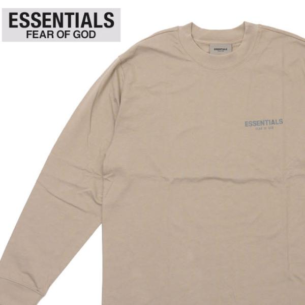 新品 エッセンシャルズ ESSENTIALS LOGO L/S TEE 長袖Tシャツ TAN タン ...