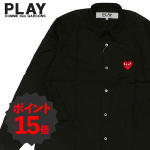 新品 プレイ コムデギャルソン PLAY COMME des GARCONS Red Heart L/S Shirt 長袖シャツ BLACK ブラック 黒 216001651031 TOPS｜essense