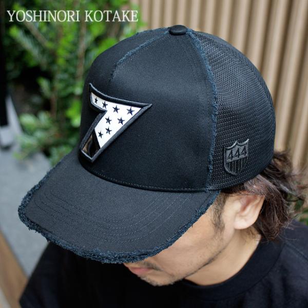 新品 ヨシノリコタケ YOSHINORI KOTAKE 2TONE 7LOGO MESH CAP メ...