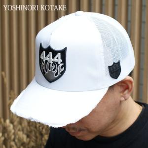 新品 ヨシノリコタケ YOSHINORI KOTAKE FIRE 444LOGO MESH CAP メッシュキャップ WHITE ホワイト 白 251001648010 ヘッドウェア｜essense