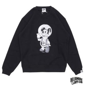 新品 BILLIONAIRE BOYS CLUBB16354MICKEY MOUSE ASTRONAUT CREW[クルースウェット]BLACK917-000088-051(SWT/HOODY)｜essense